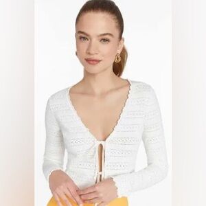 NWT Amanda Uprichard Lainey tie front Knit Cardigan S $207 Shopbop revolve